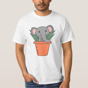 Elephant in Blumentop Funny Elephant Plants T Shirt