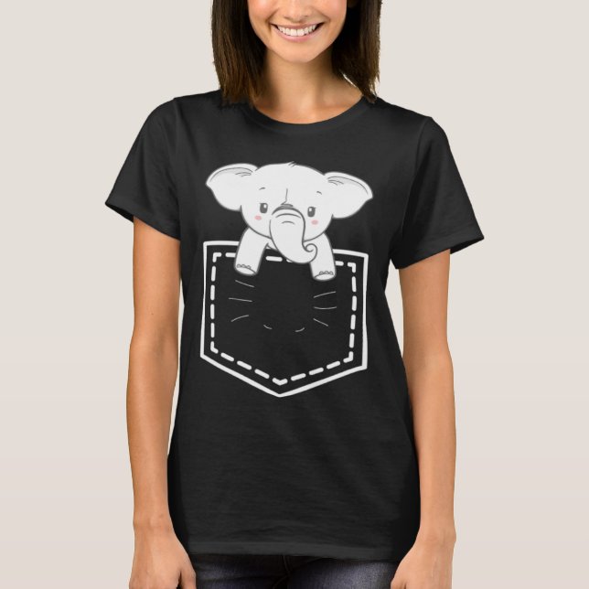 Elephant In Poket Elephants   For Men Women T Shirt (Framsida)