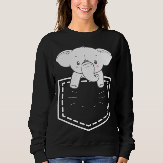 Elephant In Poket Elephants   For Men Women T Shirt (Framsida)