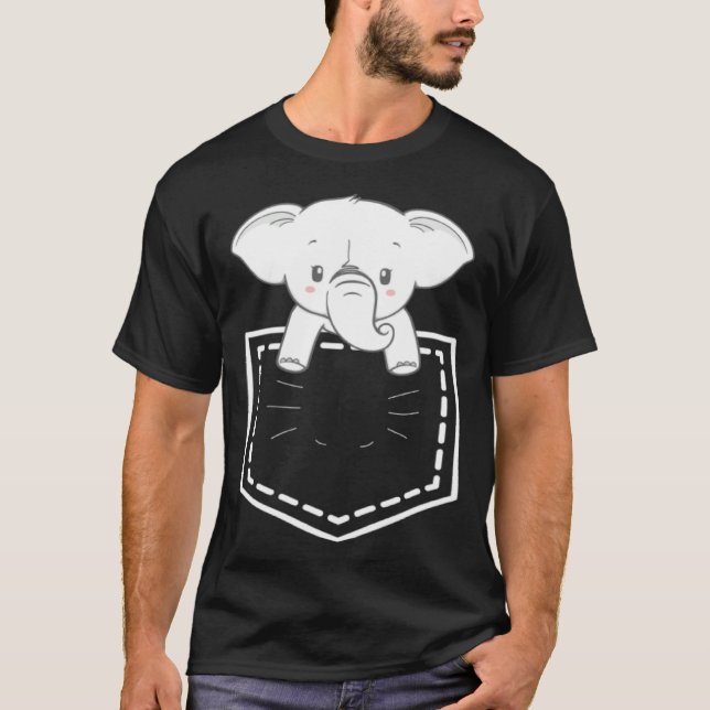 Elephant In Poket Elephants   For Men Women T Shirt (Framsida)