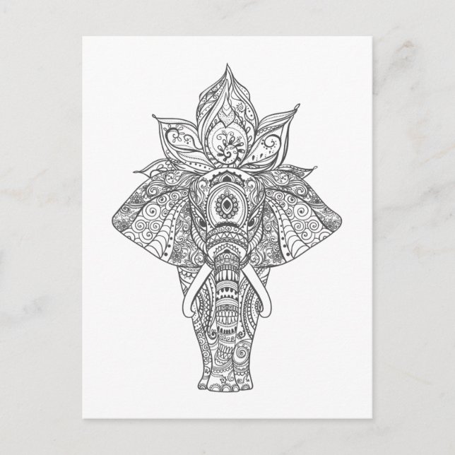 Elephant Inspired Vykort (Framsida)