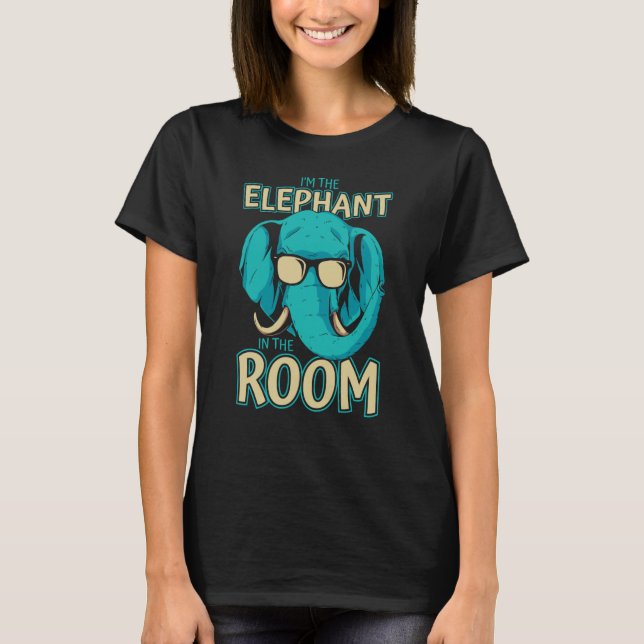 Elephant, jag är elefanten i rummet t shirt (Framsida)