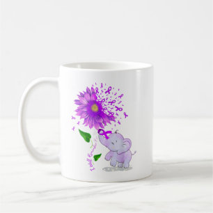 Elephant jag kommer ihåg för dig Solros Alzheim Kaffemugg