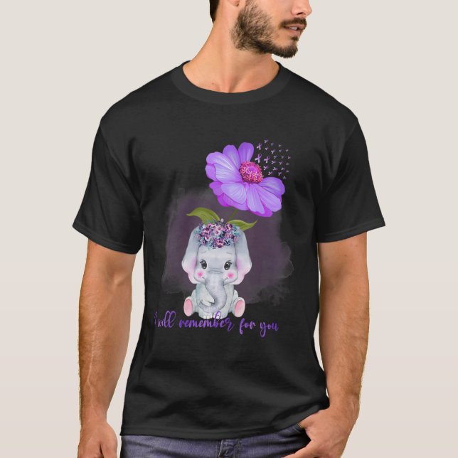 Elephant jag kommer ihåg för dig Solros Heimerh T Shirt (Framsida)
