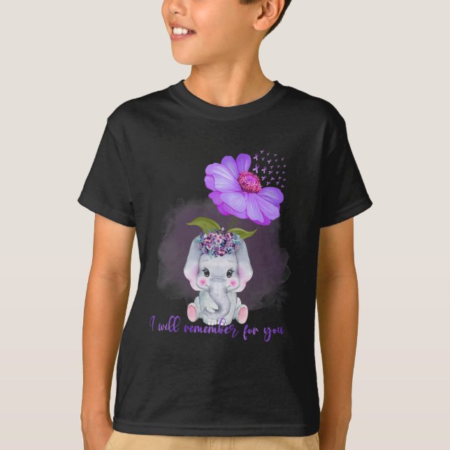 Elephant jag kommer ihåg för dig Solros Heimerh T Shirt (Framsida)