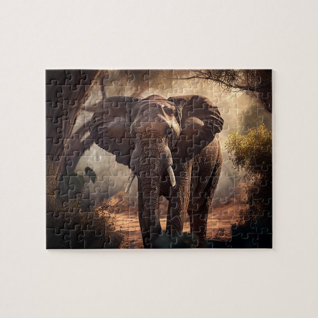 Elephant Jigszawa Puzzle - Jungle Pussel (Horisontell)