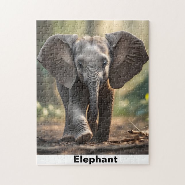 Elephant jigszle Puzzle Pussel (Vertikal)