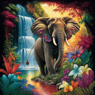 Elephant Jigszle Puzzle Pussel