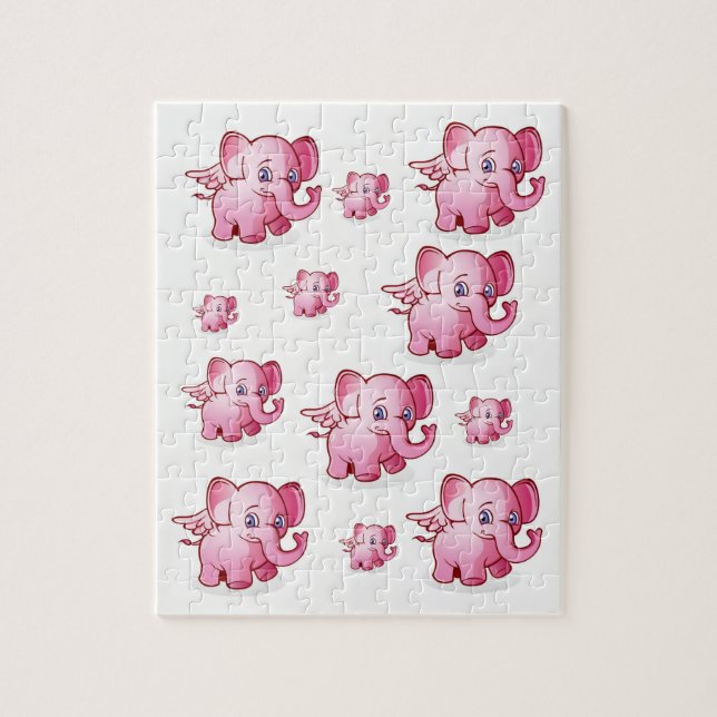 Elephant Jigszle Puzzle Pussel (Vertikal)