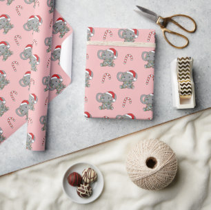 Elephant jul Winter Animals Elephants Wrappi Presentpapper