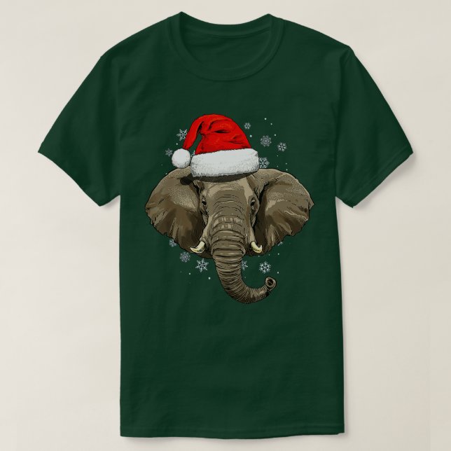 Elephant jul Zoo Safari Keeper Animal Lover T Shirt (Design framsida)