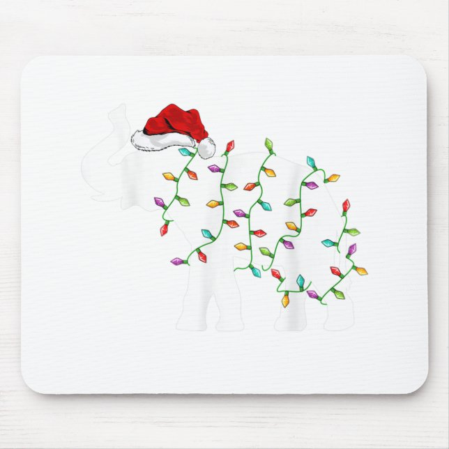 Elephant Julafton Lighting Funny Santa Hat Elephan Musmatta (Framsidan)