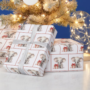 Elephant-julfärgen Presentpapper