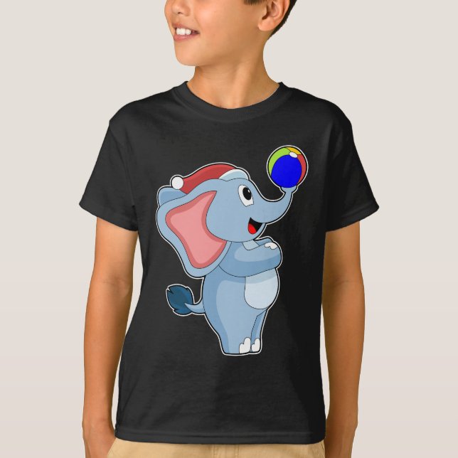 Elephant-julfotboll T Shirt (Framsida)