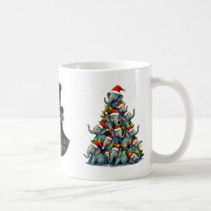 Elephant Julgran Funny Jumbo Helgdag Cute E Kaffemugg