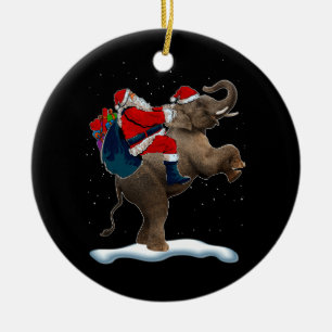 Elephant Julgran Light Hat Julafton Santa Ridin Julgransprydnad Keramik