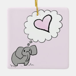 Elephant Julgransprydnad Keramik