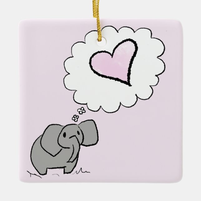 Elephant Julgransprydnad Keramik (Framsida)