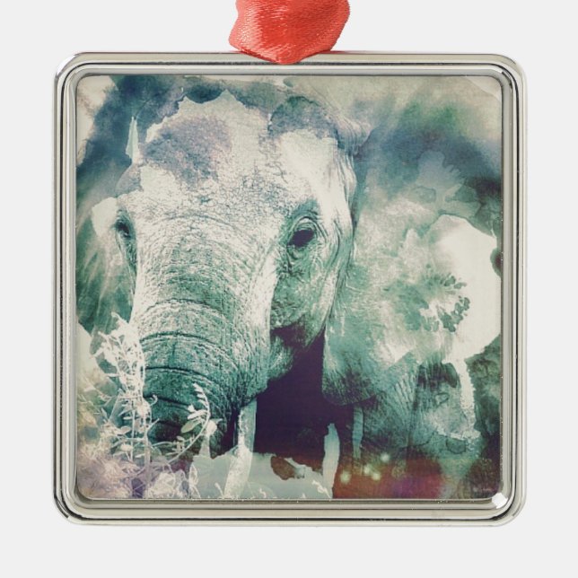 Elephant Julgransprydnad Metall (Framsidan)