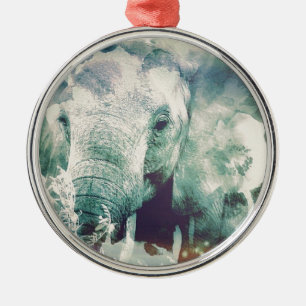 Elephant Julgransprydnad Metall