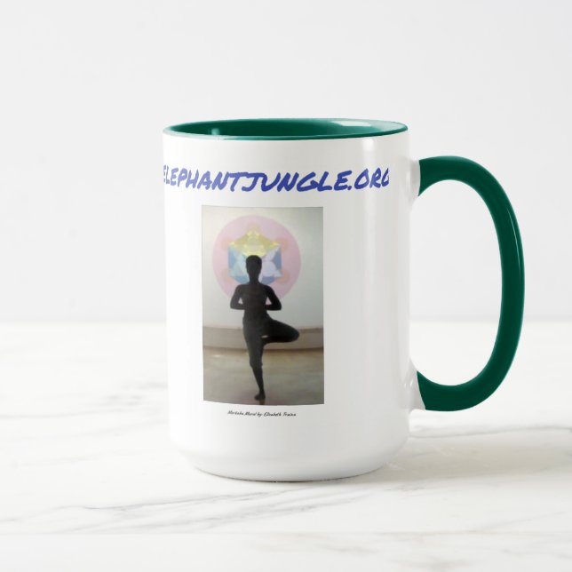Elephant Jungle-Grönt Mugg (Höger)