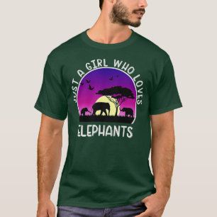 Elephant Just a Girl som Kärlek Elephants T Shirt