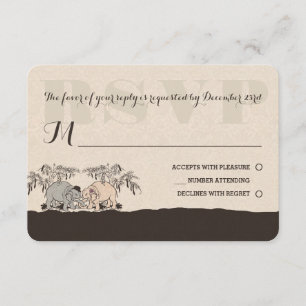 Elephant Kärlek Bröllop OSA Card Kort