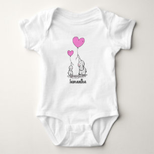 Elephant Kärlek Design Baby Shirt Bodydräkt T