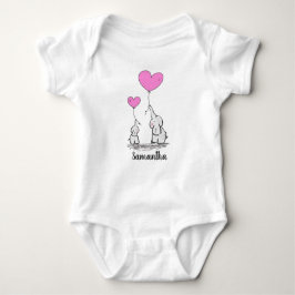 Elephant Kärlek Design Baby Shirt Bodydräkt T Shirt