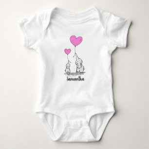 Elephant Kärlek Design Baby Shirt Bodydräkt T Shirt