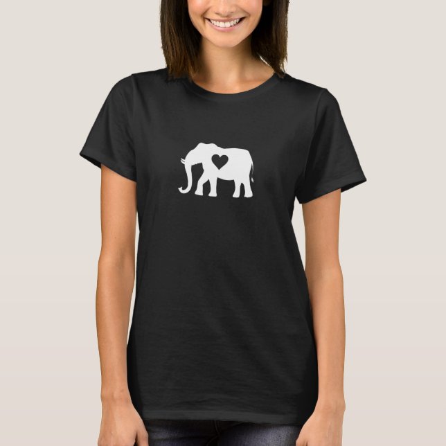 Elephant Kärlek Elephant Safary Animal T Shirt (Framsida)
