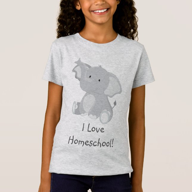 Elephant Kärlek Homeschool T-shirt (Framsida)