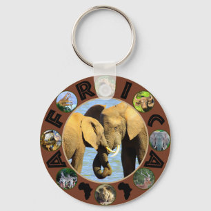 Elephant Kärlek i Afrikas jägercirkel Nyckelring