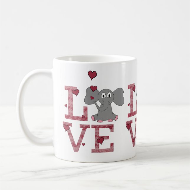 Elephant Kärlek Kaffemugg (Vänster)