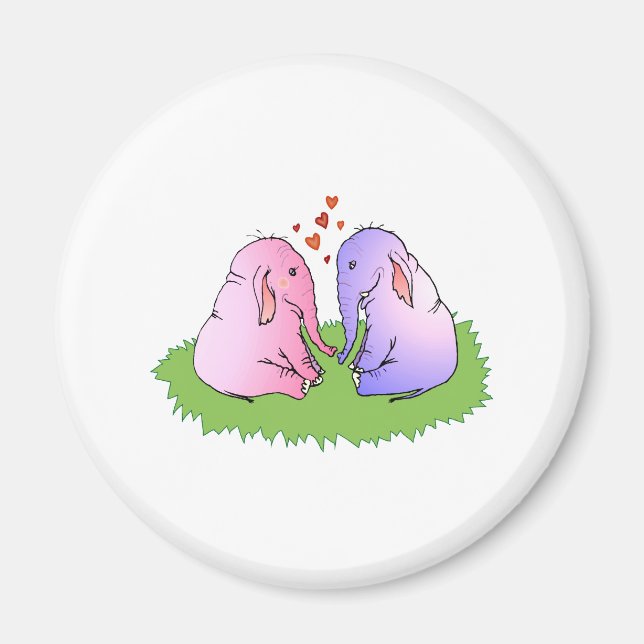 Elephant Kärlek Magnet (Framsidan)