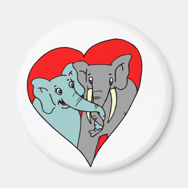 Elephant Kärlek Magnet (Framsidan)