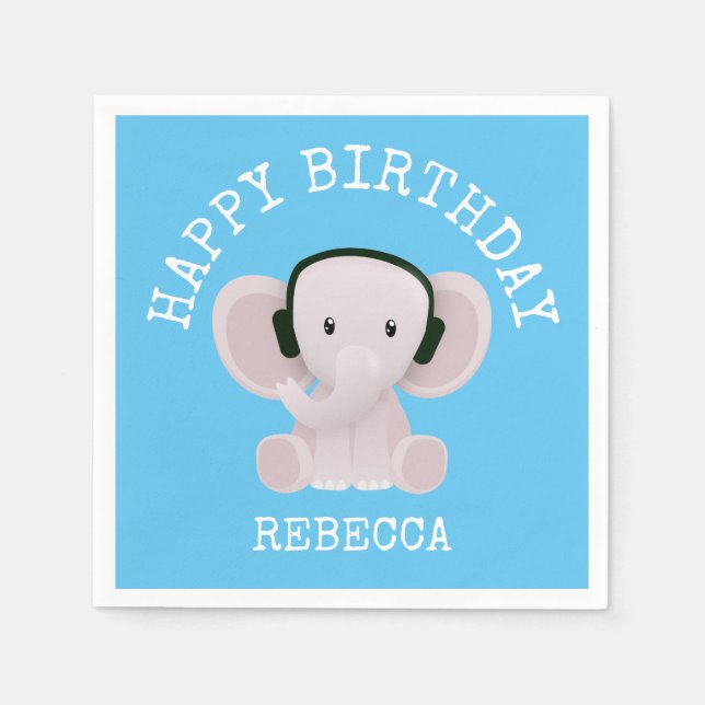 Elephant kärlek musik pappersservett (Framsidan)