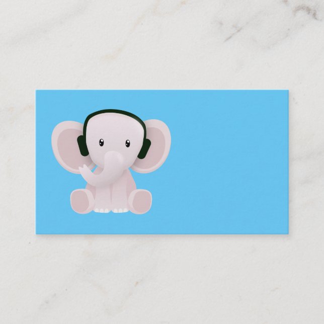 Elephant kärlek musik visitkort (Framsida)