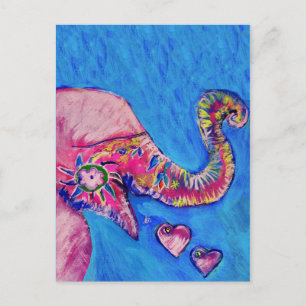 Elephant Kärlek Vykort