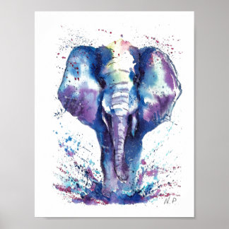 Elephant Kids art Poster