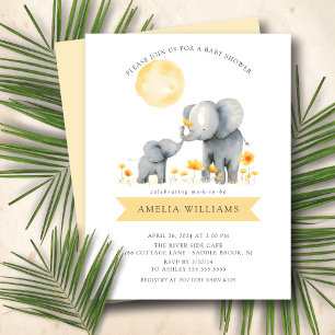 Elephant Kisses Baby Shower-inbjudan Inbjudningar
