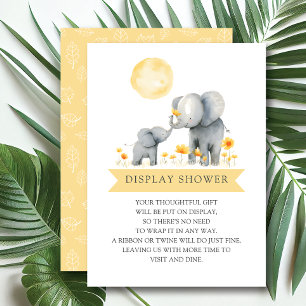 Elephant Kisses Gift Visning Shower Tilläggskort
