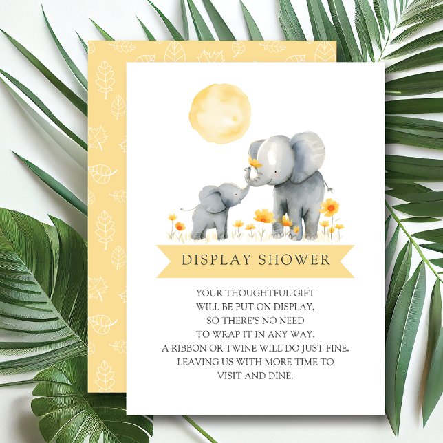 Elephant Kisses Gift Visning Shower Tilläggskort (Skapare uppladdad)