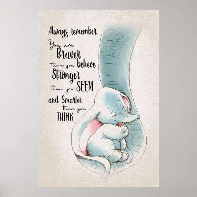 Elephant kommer alltid ihåg att du är Modigare Poster (Framsidan)