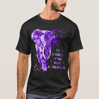 Elephant kommer att minnas Alzheimer Awa T Shirt