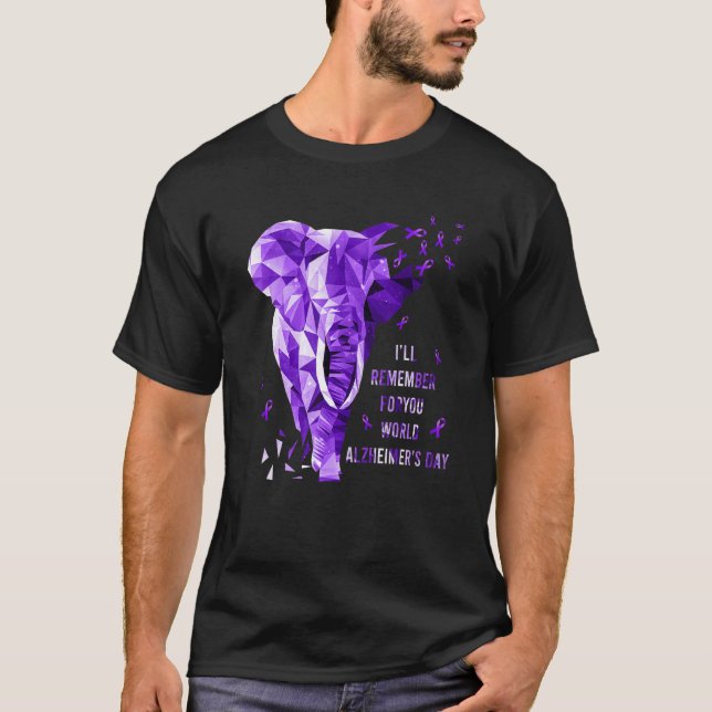Elephant kommer att minnas Alzheimer Awa T Shirt (Framsida)
