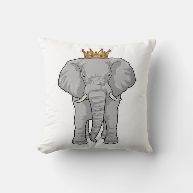 Elephant Kung Krona Kudde (Framsida)