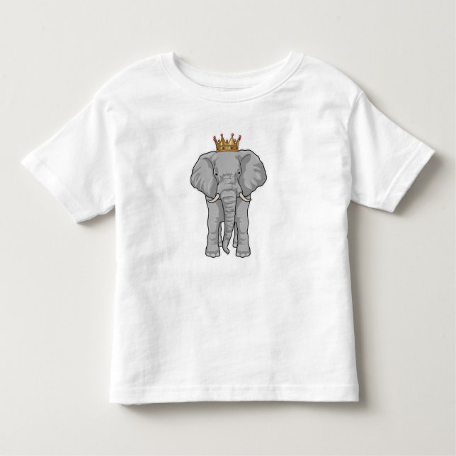 Elephant Kung Krona T Shirt (Framsida)
