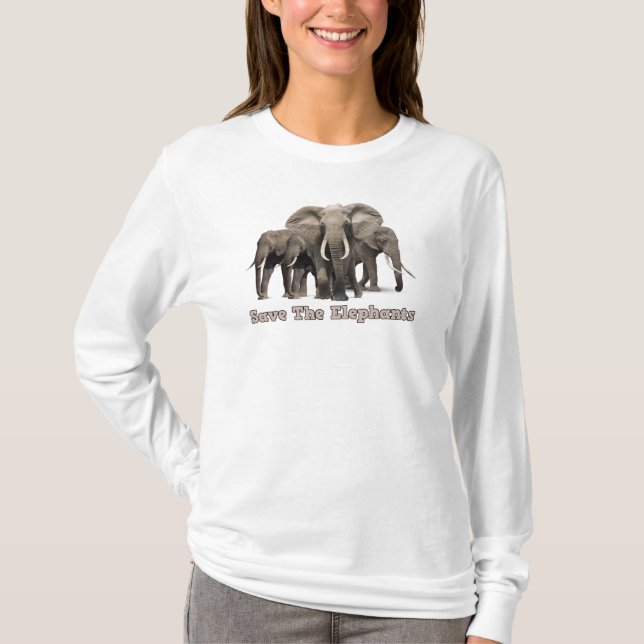 Elephant Långärmad T-Shirt (Framsida)
