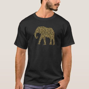 Elephant Leopard Skriv ut Mammoth Zoo Animal Women T Shirt